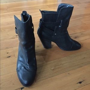Rag & Bone Black Leather Kinsey Boots Size 39.5